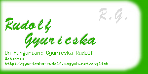rudolf gyuricska business card